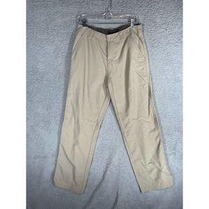 ROYAL ROBBINS Pants Womens Large 32 Straight Leg Mid Rise Beige Khaki Nylon Hike